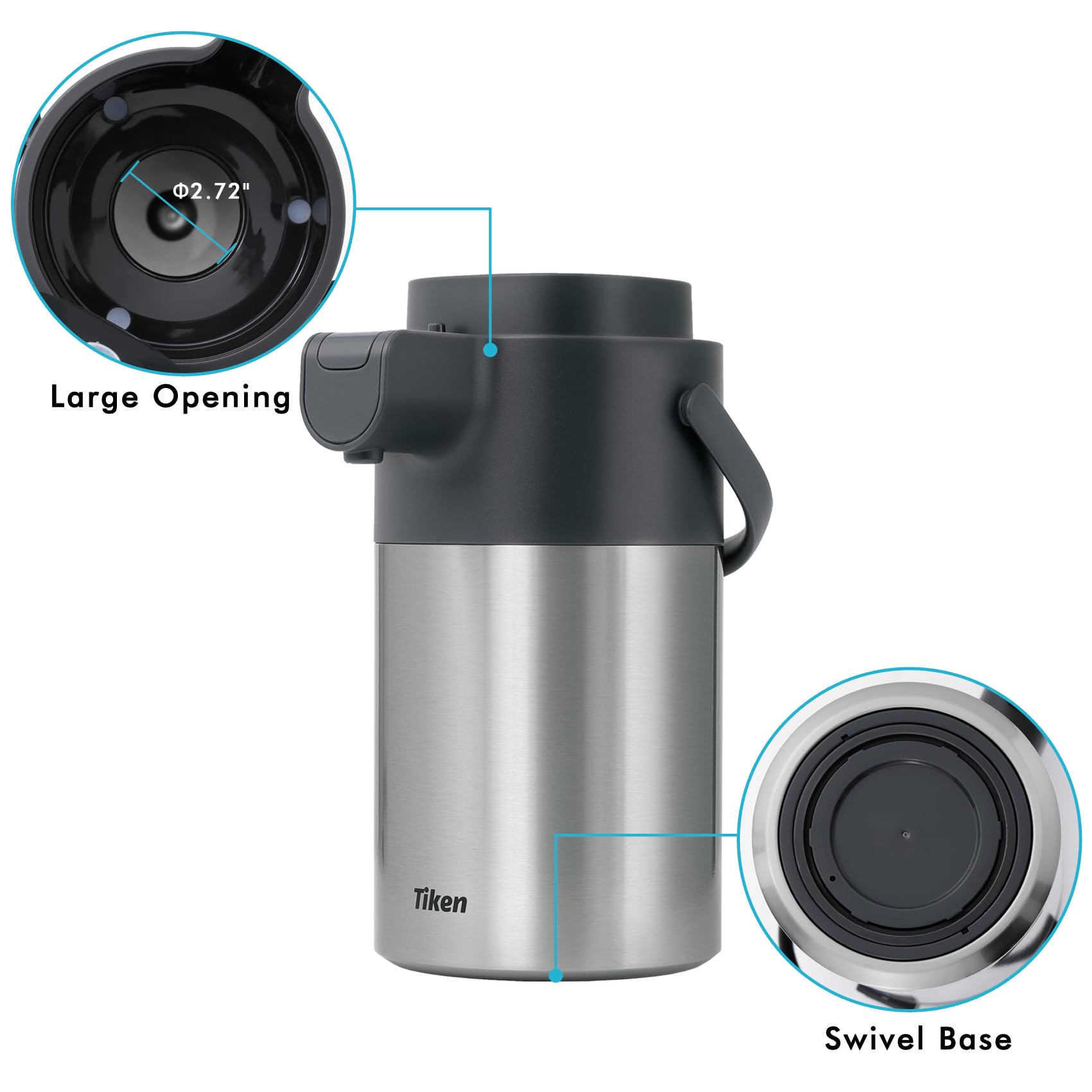 Amazon.com: Tiken Airpot Coffee Dispenser with Pump - 102oz/3L